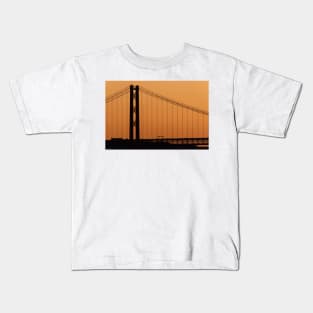 Silhouette Of A Lisbon Bridge © Kids T-Shirt